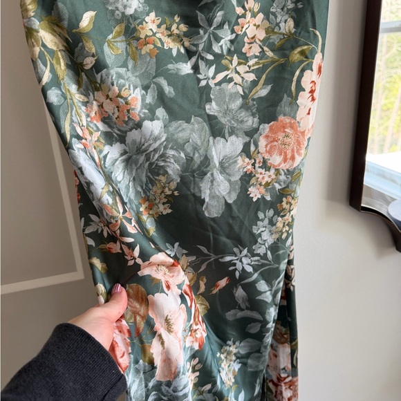 Petal & Pup Floral Green Slip Dress - Picture 2 of 4